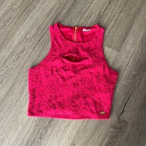 Guess Hot pink crop top tank top